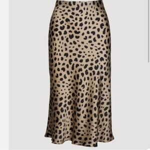 Realisation The Naomi Wild Things skirt leopard silk midi - XS